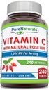 Pure Naturals C-vitamin med Rose HIPS 1000 mg per Servering