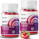 yanxiao Creatine Monohydrat Gummies 5g til mænd og kvinder, Anti- smeltning Formel, Sukker Free Creatinin Chews for muskel vækst og styrke, Indeholder C-vitamin og andre næringsstoffer (120 Tæl)