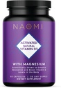 NAOMI Aktiveret vitamin D3 5000 IE (125 mcg) Supplement med Magnesium til stærke knogler, tænder, muskel, immunforsvar og mad Support, non- GMO, Gluten Free, 60 Veggie Caps, 30 dages forsyning