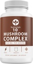Mushroom Supplement 2500mg - 90 Kapsler - 10 Mushroom Master Blend - Lions Mane Reishi Cordyceps Chaga Maitake, Shitake Tyrkiet Tail Mushrooms Kosttilskud Mushroom Complex kapsler