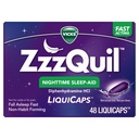 ZzzQuil, Nighttime Sleep Aid LiquiCs, 25 mg Diphenhydramin HCl, No.1 Sleep- Aid Brand, Non-Habit Forming, Fall Assapy Fast, 48 Greve