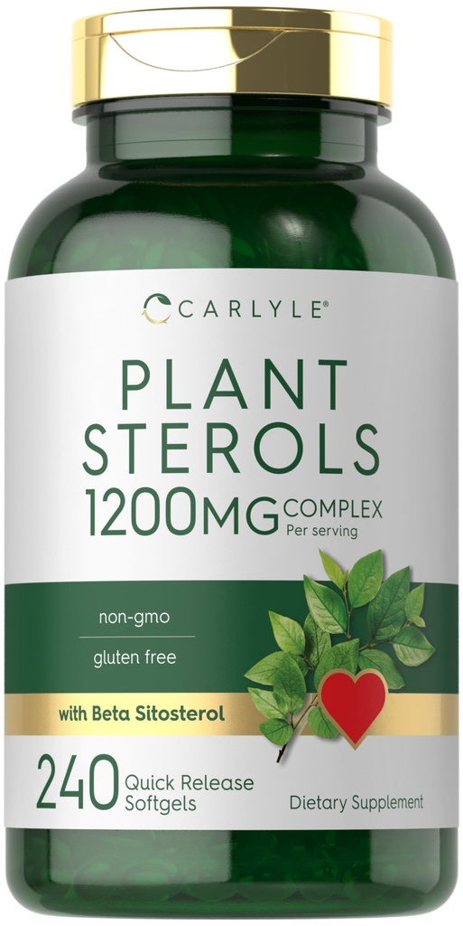 Carlyle Plant Steroler 1200 mg • 124; 240 Ultra Potent Softgel Kapsler • 124; Non- GMO og Gluten Free Supplement • 124; med Beta Sitosterol