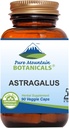 Pure Mountain Botanicals Astragalus Root Capsules - 90 Kosher Vegan Caps with 470mg Organic Astragalus