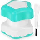 Johnbee Pill Crusher, Pill Grinder Fine Powder Extremely Fine. Lageret. Pil Knusere til ældre, Familie og Kæledyr. Silicone kanter. Grind multiple piller på én gang - Rengøring børste (Cyan)