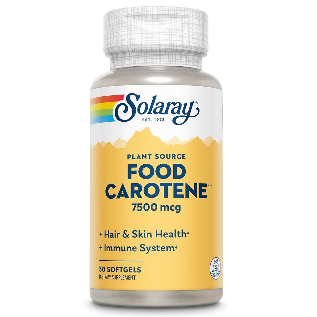 SOLARAY Food Caroten, A-vitamin som beta-caroten 25000IU