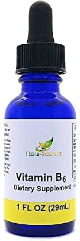 Flydende vitamin B6 dråber - Pyridoxine Uddrag Kosttilskud til Support Brain Funktion, Immunitet, Nervesystemet, Heart Health, Metabolisme - 500% DV, 36 Servere pr flaske - 1 fl. oz.