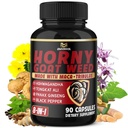 BMVINVOL Horny Geat Weed Kapsler med Maca, Ginseng, Tribulus Terrestris, Ashwagandha, Black Pepper - 90 Tæl for 3 Måned Supply