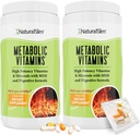 NaturalSlim metaboliske vitaminer - Kombination af højpotens multivitaminer, mineraler, B-kompleks, messe, & fordøjelsesformel Kosttilskud til mænd og kvinder - Energi & Metabolisme Support - 2 pakke