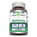Amazing Formulas Melatonin Supplement: 124; 20 Mg pr Servering: 124; Tabletter: 124; Non- GMO: 124; Gluten- fri: 124; Fremstillet i USA (1 pakke, 60 greve)