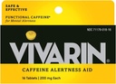 Vivarin, koffein piller, 200mg koffein i hver tablet, sikkert og effektivt hjælper dig med at holde dig vågen, Alerness Aid, Energy Supplement, 16 tabletter - 5 pakke