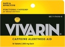 Vivarin, koffein piller, 200mg koffein i hver tablet, sikkert og effektivt hjælper dig med at holde dig vågen, Alerness Aid, Energy Supplement, 16 tabletter - 5 pakke