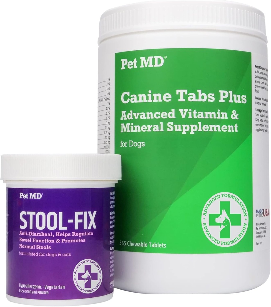 Pet MD Canine Tabs Advanced Multivitamin & Stool Fix