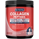 Multi Collagen Peptider Pulver med Probiotika - Type I II III V X - Hydrolyzed Collagen Peptider med Multivitaminer, Hyaluronsyre & Biotin - Støtte Skin Hair Nail Joints & Gut, 35 Servere