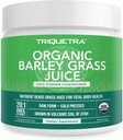 Organic Barley Grass Juice Powder - Grown in Volcanic Soil of Utah - Raw & BioActive Form, Cold-Pressed then CO2 Dried – Gluten Free, GMO free, Vegan - Complements Wheatgrass Juice Powder - 5.3 oz