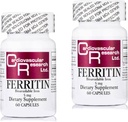 Kardiovaskulær forskning Ferritin jerntilskud til kvinder og mænd 5 mg 120 kapsler - 2 Pack Saver