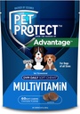 Pet Protect Dog Multivitamin, Vet- Formulerede DVM Daily Soft Chews, Understøtter igangværende sundhed & Wellness, Kylling-Flavor (60 Greve)