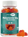 Maxi Health 1mg Melatonin Gummies – Kids Melatonin Chewables with Natural Cherry & Orange Flavor – Adult and Baby Sleep Help Supplement to Support Restful Nights (120 Count)