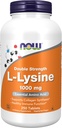 NU Foods Supplements, L- Lysin (L- Lysin Hydrochlorid) 1000 mg, Double Strength, Aminosyre, 250 tabletter