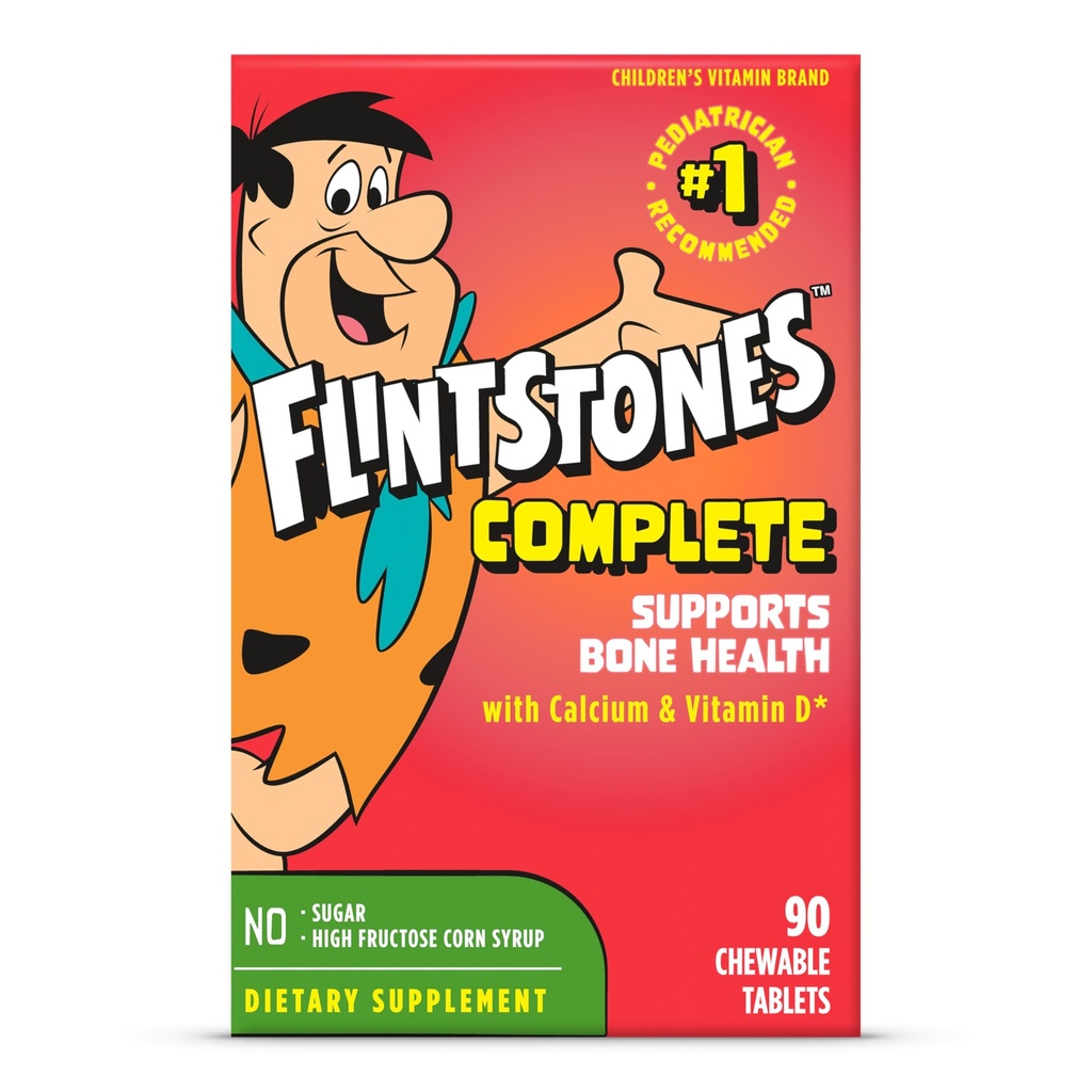 Flintstones Vitamin, Multivitamin tyggetabletter, 90 Greve