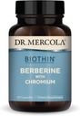 Dr. Mercola Biothin Berberine med Chrom - Understøtter sund stofskiftefunktion - Forbedret Absorption - Non- GMO, Gluten- Free & Soy- Free - 30 kapsler (30 servere)