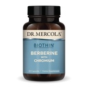 Dr. Mercola Biothin Berberine med Chrom - Understøtter sund stofskiftefunktion - Forbedret Absorption - Non- GMO, Gluten- Free & Soy- Free - 30 kapsler (30 servere)