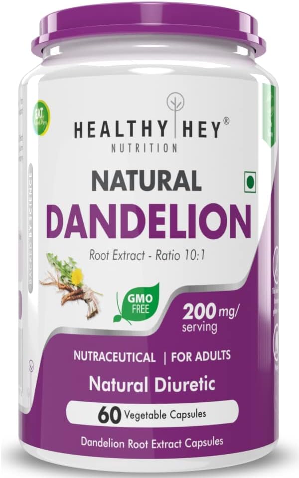 Sheltr Mælkebøtte Root Extract - Natural - 10: 1 Ratio - Natural Diuretic & Support fordøjelse, 60 Vegetabilske kapsler