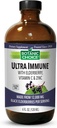 Botanic Choice - Ultra immun, Indeholder hyldebær med zink og C-vitamin, Black Elderberry Syrup til voksne og børn, flydende vitaminer til immunforsvar, 4 Oz