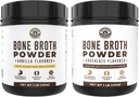 Venstre kyst Performance Vanilla Bone Broth Protein Powder, 16oz + Chokolade Bone Broth Protein Powder 16oz