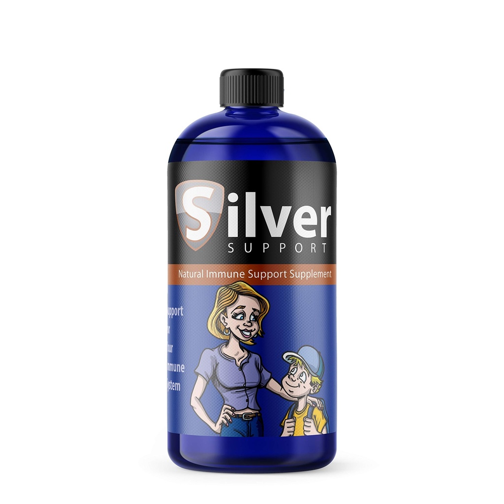 Nano Ionic Silver Technology - flydende immunbooster til alle aldre og kæledyr - Cutting-Edge 10 ppm Formel Enhances Wellness - 32oz
