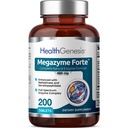 Megazyme Forte 200 tabletter - Natural Plant Proteolytic Enzymes Nattozimes Serrazimes Understøtter fordøjelsessystemet immunforsvar