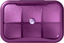 6 Compartment Travel Pill Organizer, Small Pill Box for Purse, Pocket Daily Pill Case Portable Medicine Pill Container, Weekly Vitamin Holder Organizer (Purple with Rhinestone)