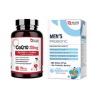 NATUR TARGET Probiotika til mænd 60 Millioner CFUs14 Stammer & CoQ10- 200mg med PQQ L- Carnitin & Omega- 3s