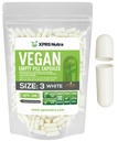 XPRS Nutra Størrelse 3 Tomme kapsler - 100 Grev Tomme Vegansk - Vegetariske piller - selv Vegetabilske kapsler Fyldning - Veggie Pill Caps (hvid)