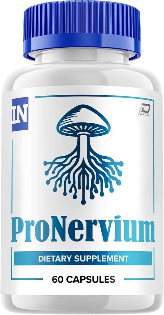 Pronervium Nerve Health Support Pills, Pronervium Anmeldelser, Pronervium Nootrope Advanced Formel, Pronervium All Natural Focus Supplement, Pronervium Brain Support Anmeldelser (1 pakke - 60 kapsler)