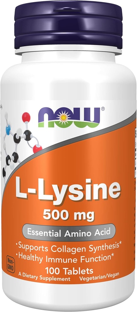 Now Foods L- Lysin -- 500 mg - 100 tabletter
