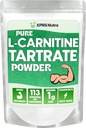 XPRS Nutra L Carnitin L Tartrate Powder - Premium Pure L Carnitin Tartrate - L- Carnitin - Vegan Friendly Bulk L Carnitin Powder - Aminosyretilskud (4 Ounce)