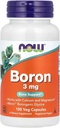 Nu fødevarer bor 3mg 100 Caps