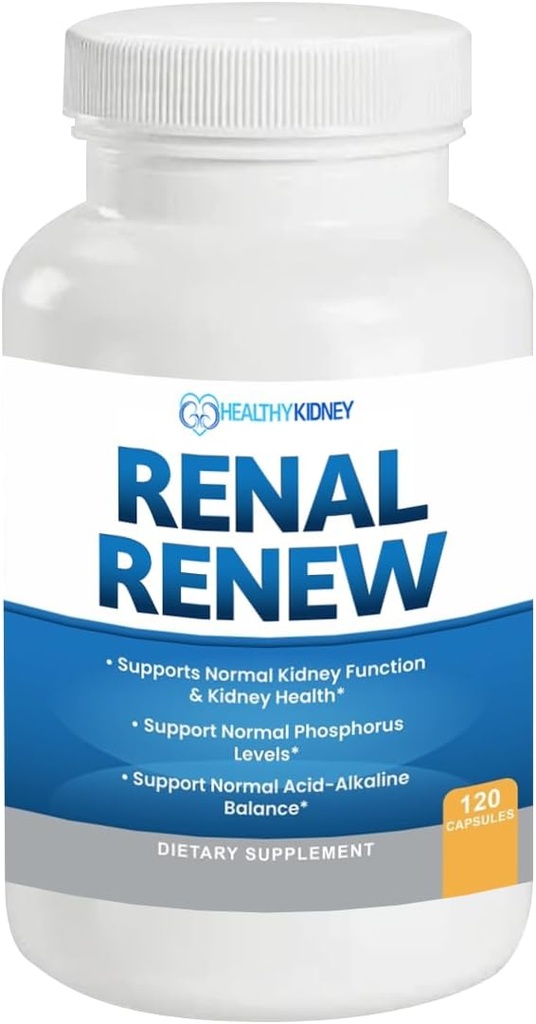 Renal Renew: Avanceret Nyre Rengøring Detox & Reparation Nyre Support Supplement. Breakthrough Smart Nyre supplement forynger Nyre Sundhed 120 Caps
