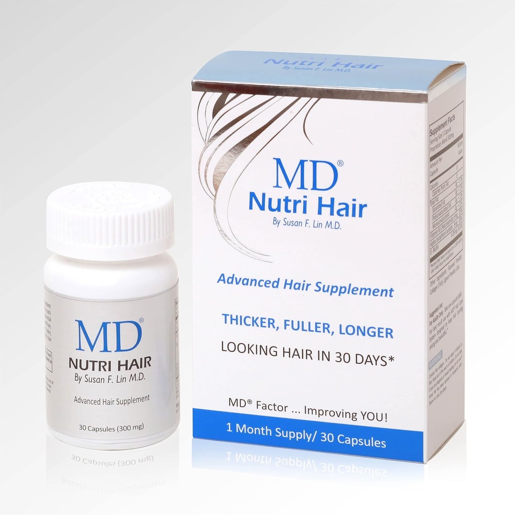 MD Nutri hårvækst tillæg med biotin (30 kapsler)