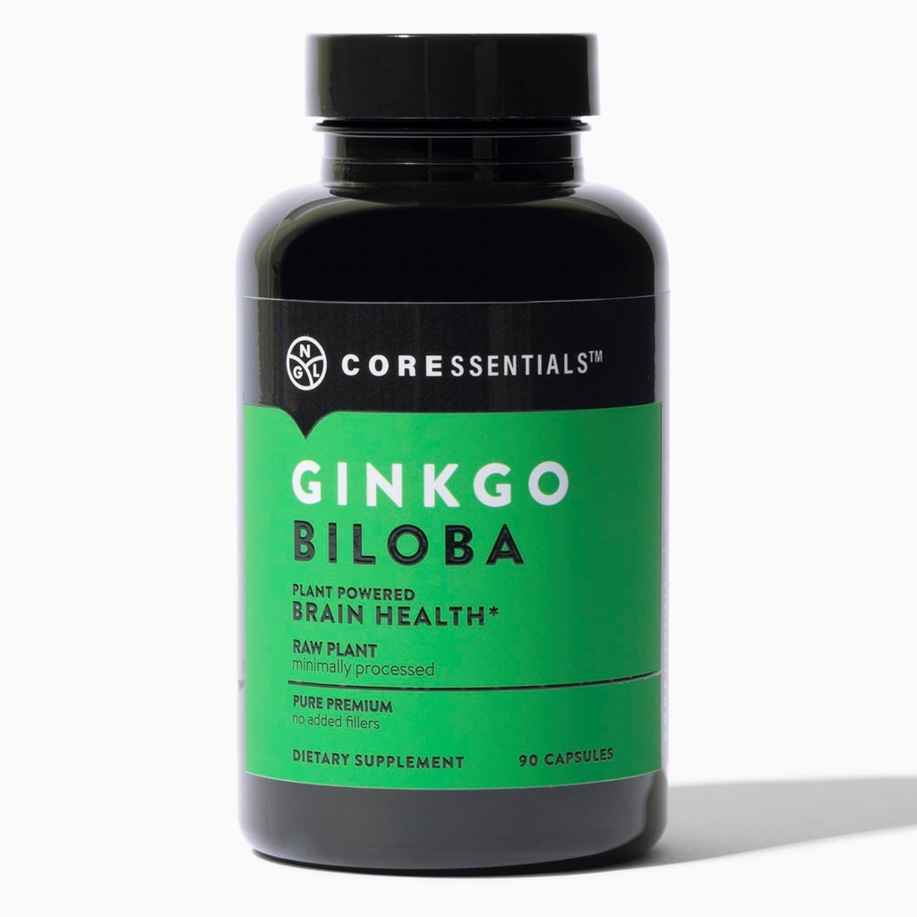NGL Ginkgo Biloba - 90 kapsler, Plant- drevet Hjerne Health Supplement, Pure Premium Raw Plant Formel, Minimalt forarbejdet, Ingen Tilføjet Fyldere