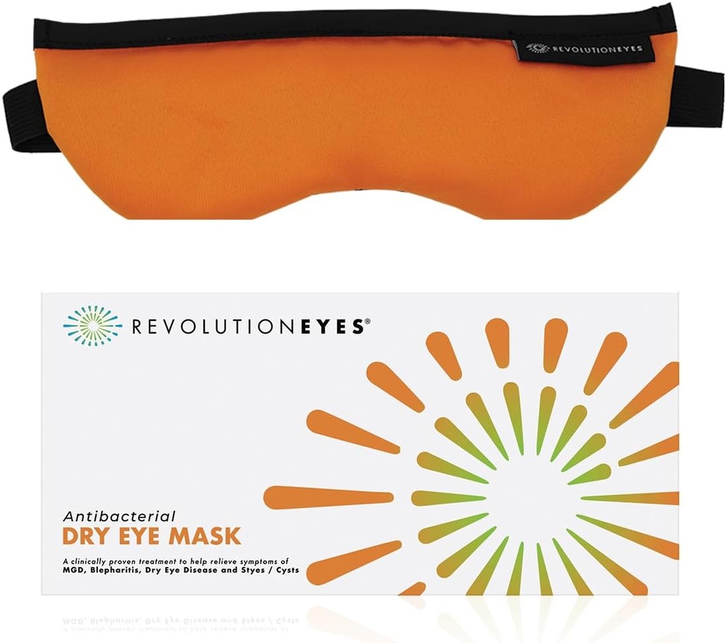 Opløselige øjne opvarmet øje Compress - fugtig varme til tørre øjne Relief, vaskbar, Genanvendelige & mikrobølgeable Hot Eye Mask til MGD, Blepharitis Dry Eye & Styes med Steriloyes Beskyttelse