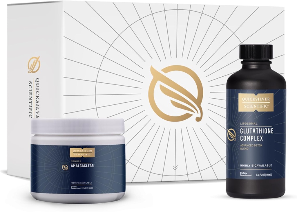 Quicksilver Scientific MerProtect Protocol - 2-produkt lever + GI rense kit, Liposomal Glutathione Complex supplement, oprydning støtte med mælk tidsel (2 stykke kit med program)