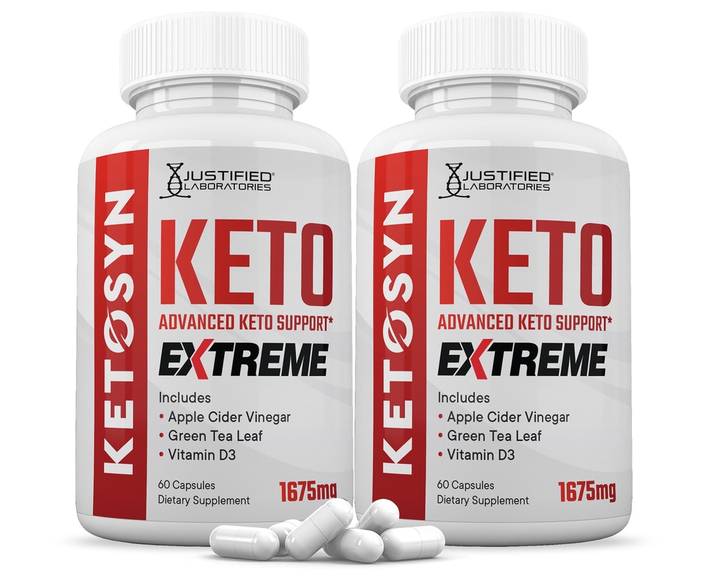 (2 Pack) Ketosyn Keto ACV Extreme Pills 1675 MG Keto Support Blend Capsule Alternative to Keto ACV Formulated with Apple Cider Vinegar Extra Virgin Olive Oil Powder Green Tea Leaf 120 Capsules