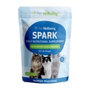 Pet Wellbeing Spark Daily Nutritional Green Superfood for Cats - Probiotika, Prebiotika, fordøjelsessygdomme, Aminosyrer, Antioxidanter, D-vitamin, Spirulina - Veterinarian- Formuleret 3,53 oz (100 g)