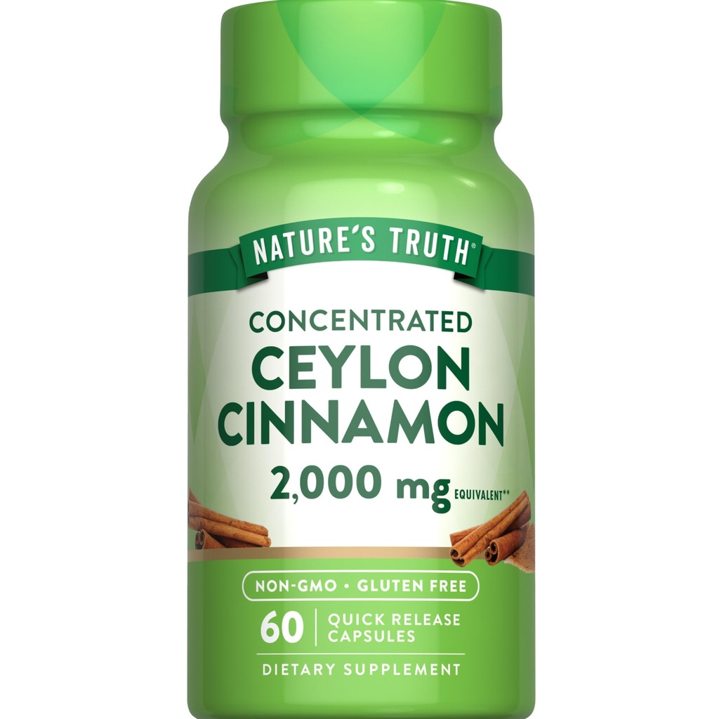 Nature 's Truth Ceylon Cinnamon Pile Kapsler Note 124; 2000mg