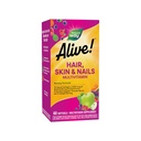 Nature's Way Alive! Hair Skin and Nails with Collagen 75 mg & Biotin 2500 mcg per 2-softgels, Dietary Supplement for Healthy Hair Skin and Nails Support*, 60 Softgels (Packaging May Vary)