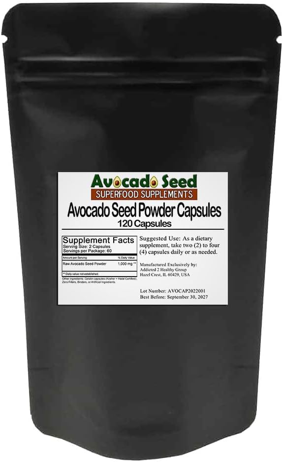 Avocado Seed Kapsler - 120 Tæl
