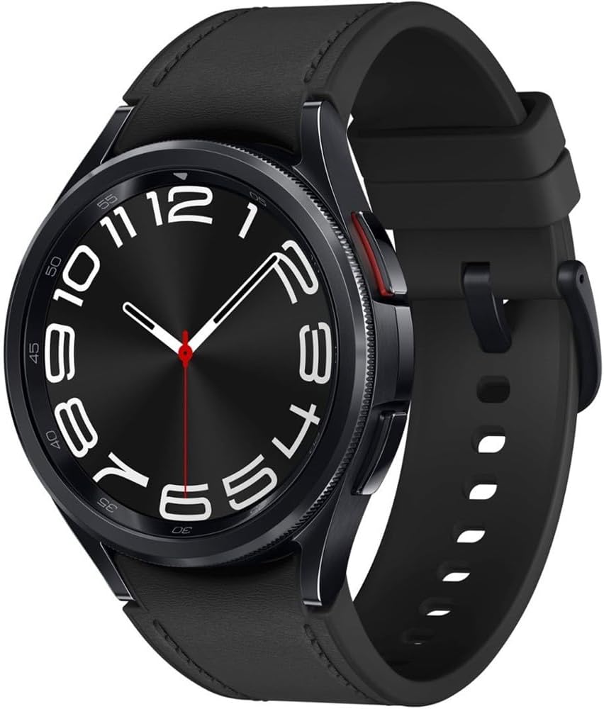 Samsung Galaxy Watch 6 Classic 43mm Smartwatch med roterende Bezel, Fitness Tracker, Advanced Sleep Coaching, Heart Monitor - Sort (Fornyet)