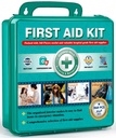 General Medi 360 stykker Hardcase førstehjælp kit - Samlet stor førstehjælp boks indeholder Premium medicinske forsyninger til rejser, hjem, kontor, køretøj, Camping, arbejdsplads & udendørs