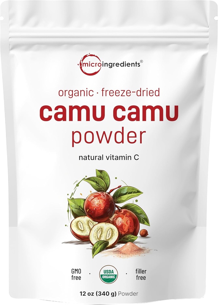 Organic Camu Camu Powder, 12 oz ekskl. 124; High Natural Vitamin C Level